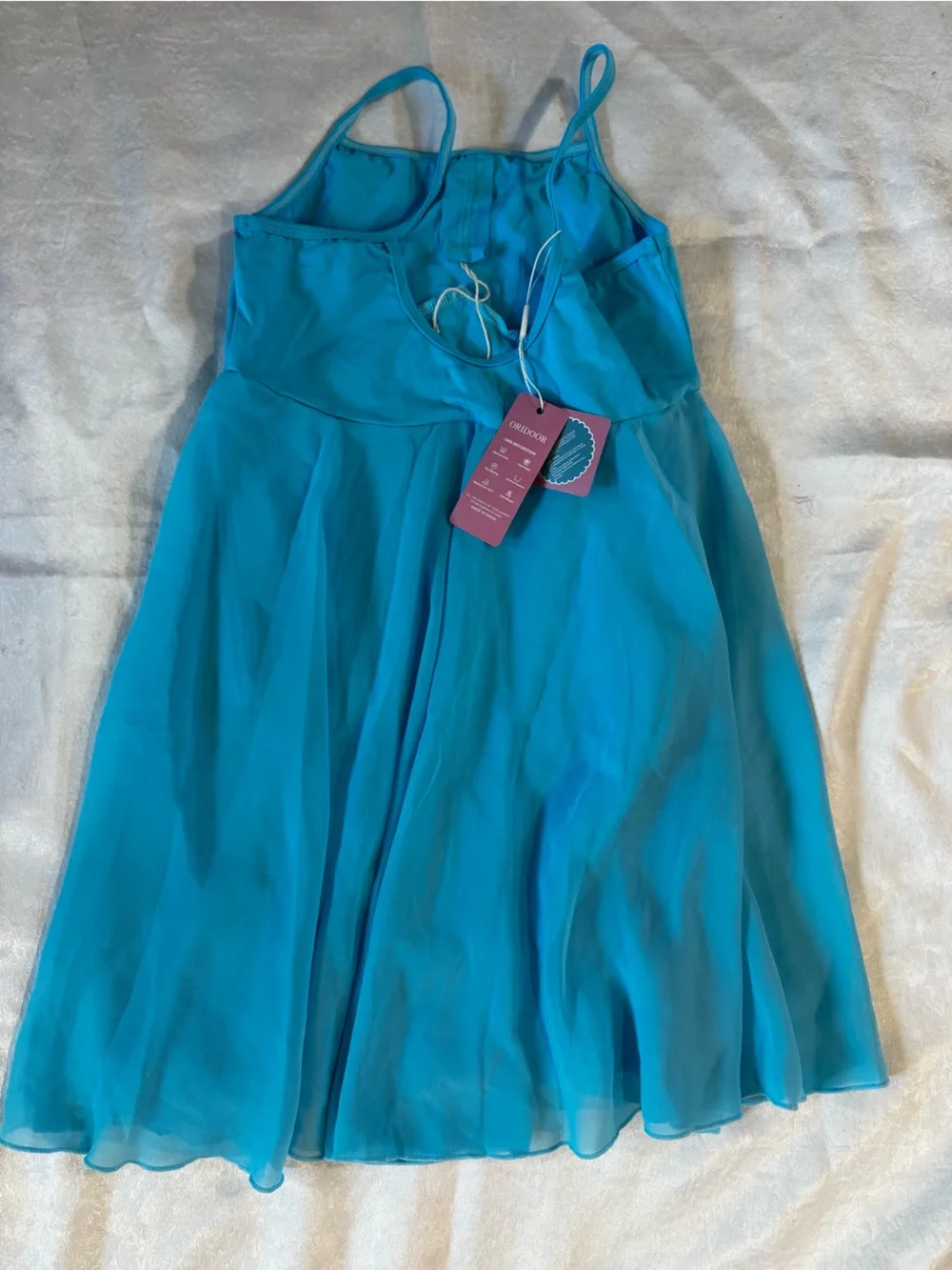 Blue Chiffon Spaghetti Lyrical Dance Dress